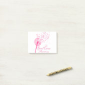 Post-it® Dandelion Faith Hope Love Cancer du sein Sensibili (Sur un bureau)