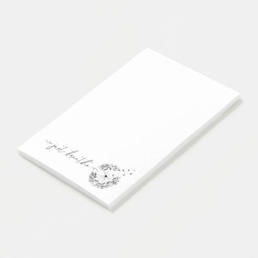 Post-it® Dandelion soufflant dans le vent - respirez la mod (Incliné)