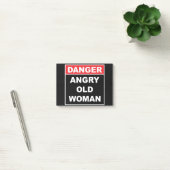Post-it® Danger : Angry Old Woman - Drôle Gag cadeau (Bureau)