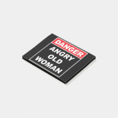 Post-it® Danger : Angry Old Woman - Drôle Gag cadeau (Incliné)