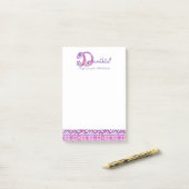 Post-it® Danikia nom signifiant lettre D billet personnalis (Sur un bureau)