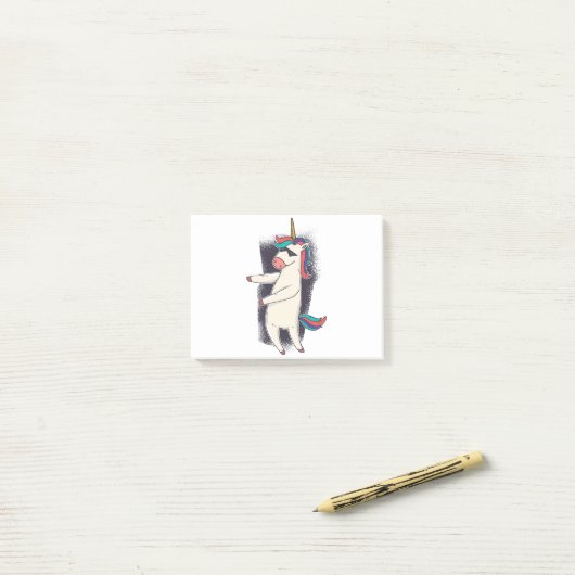 Post-it® Danse Unicorne Floss (Sur un bureau)