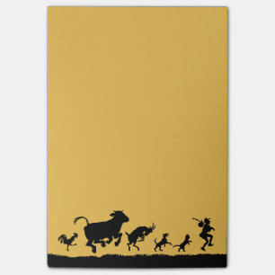 Post-it® Danses amusantes Animaux Vaches Chèvre de poulet 