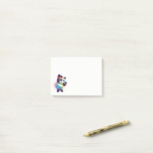 Post-it® Danses Cutes Panda Bear Dance Exercice Exercice (Sur un bureau)