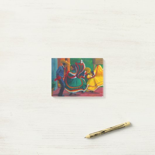 Post-it® Danseur de ballet folklorique mexicain (Sur un bureau)