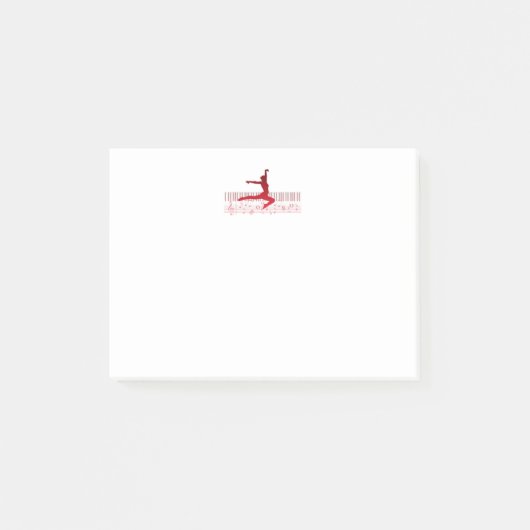 Post-it® Danseur de ballet sur un clavier (Devant)