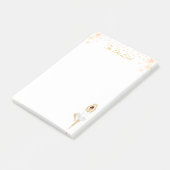 Post-it® Danseuse de ballet mignonne en blanc et fleurs Lis (Incliné)