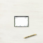 Post-it® Dark Floral Productivity Sticky Note (Sur un bureau)