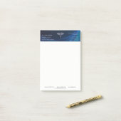 Post-it® Dark Holographic 3D Chrome Médicale Caduceus (Sur un bureau)