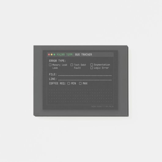 Post-it® Dark Terminal Bug Tracker Software Engineer Post-i (Devant)
