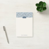 Post-it® Dashing Boho Ikat Zig Zag Motif Post-It - Bleu (Bureau)