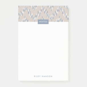 Post-it® Dashing Boho Ikat Zig Zag Motif Post-It - Taupe