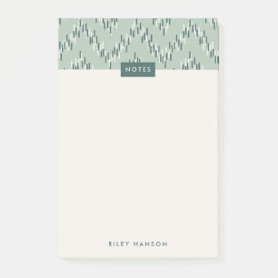 Post-it® Dashing Boho Ikat Zig Zag Motif Post-It - Turquois