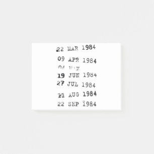 Post-it® Date d'échéance des timbres de bibliothèque 198