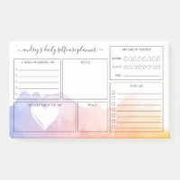 Dawn Watercolor Laver Daily Selfcare Planner
