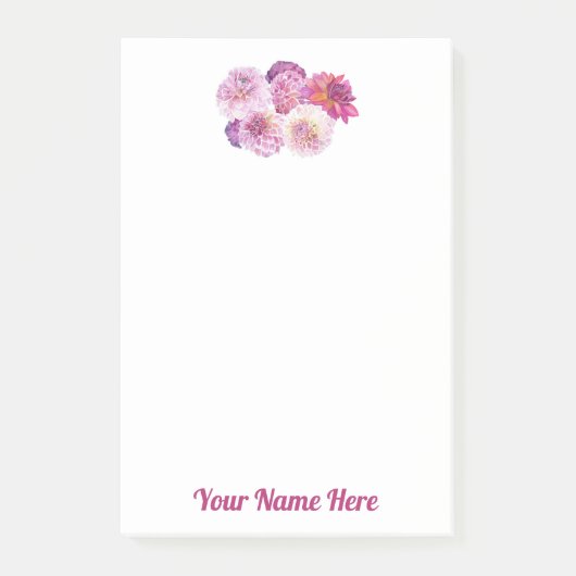 Post-it® Dazzling Dahlia Post It Notes (Devant)