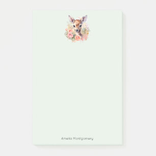 Post-it® De Beaux Cerfs Entourés De Roses