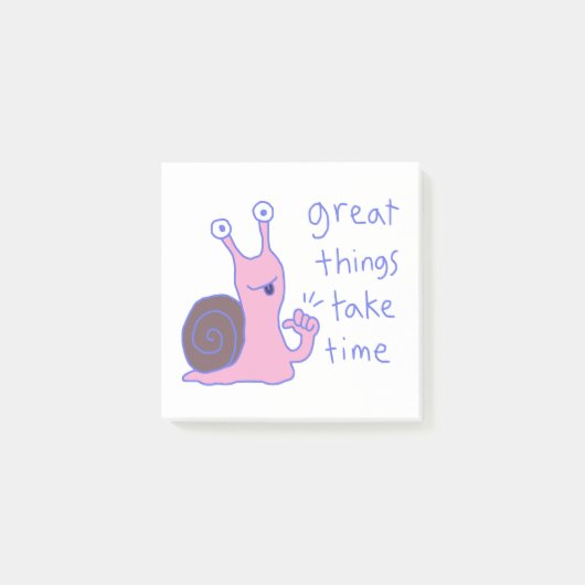 Post-it® De belles choses prennent du temps Motivation Esca (Devant)