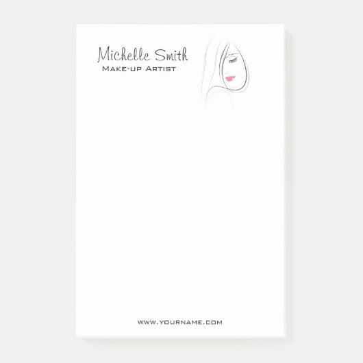 Post-it® De belles lèvres roses composent la marque de l'ar (Devant)