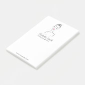 Post-it® De belles lèvres roses composent la marque de l'ar (Incliné)