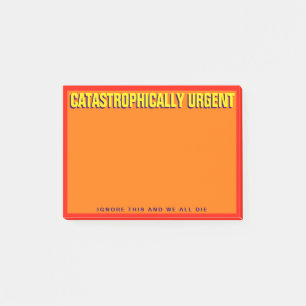 Post-it® DE FAÇON CATASTROPHIQUE URGENT (orange)