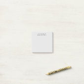 Post-it® De la part de Simple Monogram Gris (Sur un bureau)