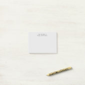 Post-it® De la part de Simple Monogram Gris (Sur un bureau)