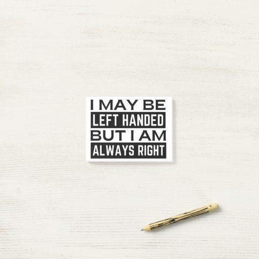 Post-it® de Left Hander (Sur un bureau)