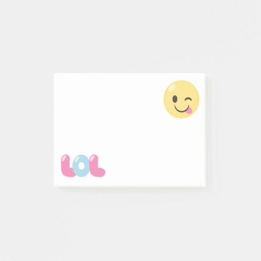 Post-it® De Lol de langue notes de post-it d'Emoji (Devant)