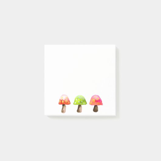 Post-it® De mignons champignons colorés post-it notes (Devant)