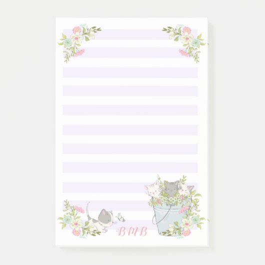 Post-it® De mignons chatons dans un seau (Devant)