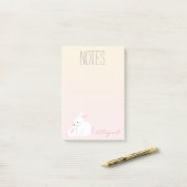Post-it® De mignons lapins | Notes postales personnalisées (Sur un bureau)