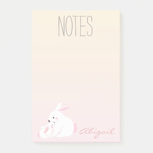 Post-it® De mignons lapins | Notes postales personnalisées (Devant)