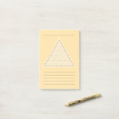 Post-It de note scientifique - Diagramme ternaire (Sur un bureau)