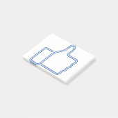 Post-it® De pouces bleu - néon - (Incliné)