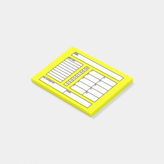 Post-it de traqueur de but (Incliné)