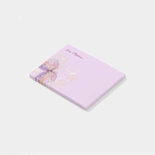 Post-it® DE VOTRE NOM | Papillon Abstrait (Incliné)