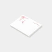 Post-it® DE VOTRE NOM | Papillons rose Filigree (Incliné)