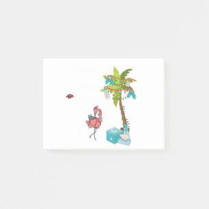 Post-it® Deck The Palms Tropical Christmas Flamant rose Xma