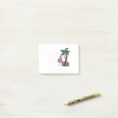 Post-it® Deck The Palms Tropical Christmas Flamants roses (Sur un bureau)