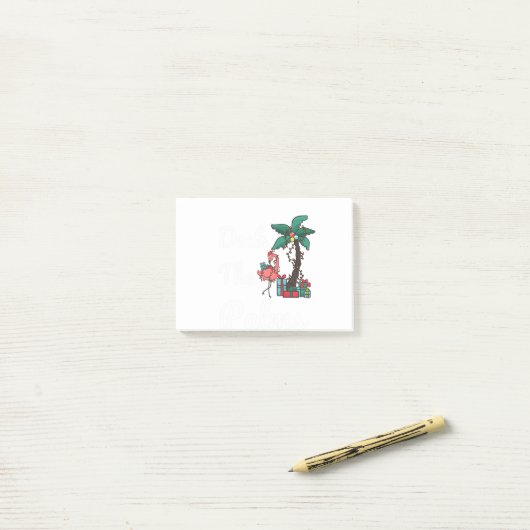 Post-it® Deck The Palms Tropical Christmas Flamants roses (Sur un bureau)
