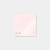 Post-it® déclaration de monogramme rouge transparence (Devant)