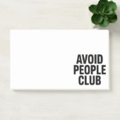 Post-it® Déclaration d'humour de club d'introvertis évitant (Bureau)
