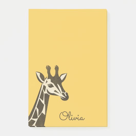Post-it® Décor en tête de girafe de mignonne (Devant)
