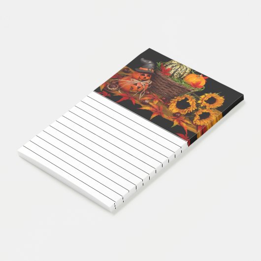 Post-it® Décor floral d'automne (Incliné)