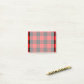 Post-it® Décor Plaid de Buffalo Check Red et Black Lumberja (Sur un bureau)