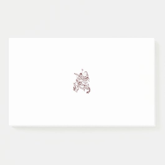 Post-it® Décor rouge orangé (Devant)