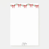 Post-it® Décor Simple Noël Rouge Ruban (Devant)