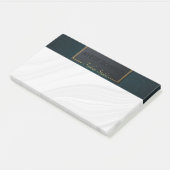 Post-it® Décor turquoise classique Elégant luxe géométrique (Incliné)
