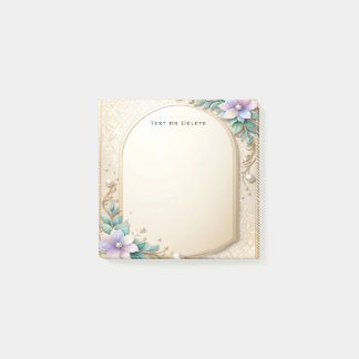 Post-it® Decorative Floral Frame with Pearls Post it Notes